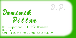 dominik pillar business card